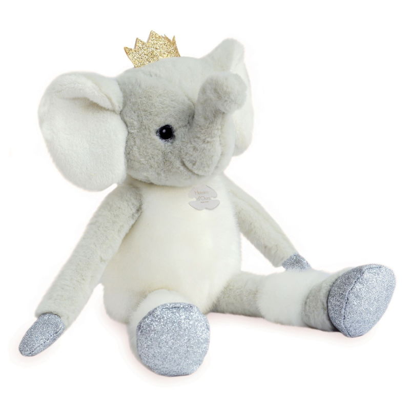  twist elfy the elephant grey babycomforter with crown -35 
